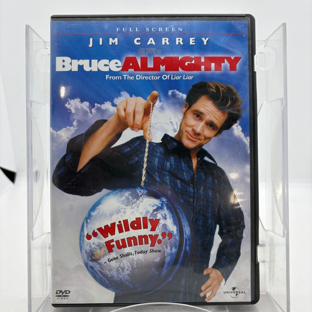 Bruce Almighty DVD Full Screen Jim Carrey Jennifer Aniston Morgan Freeman 2003
